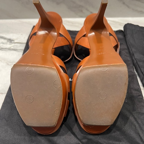 Saint Laurent Tribute 75 Leather Platform Sandals - Excellent Condition - Picture 7 of 10